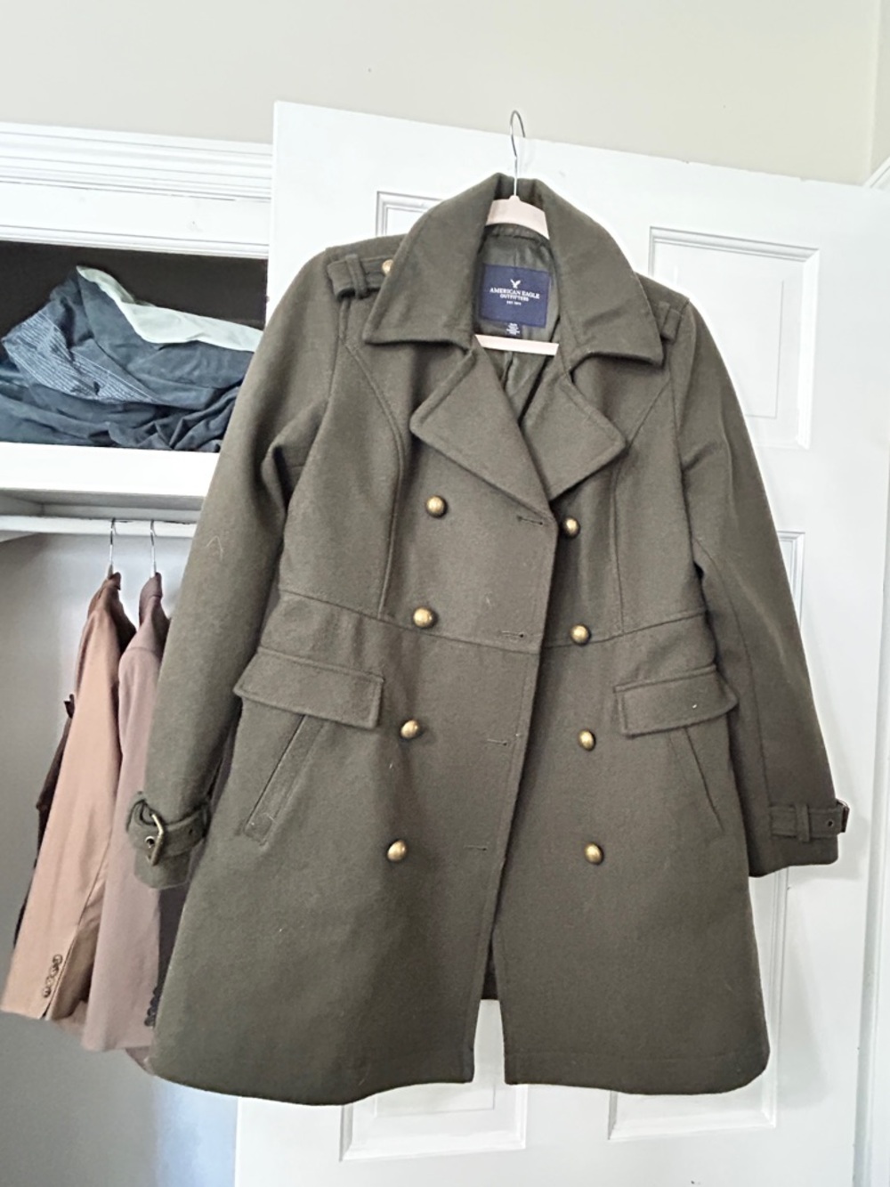 American Eagle Outfitters Olive Green Coat